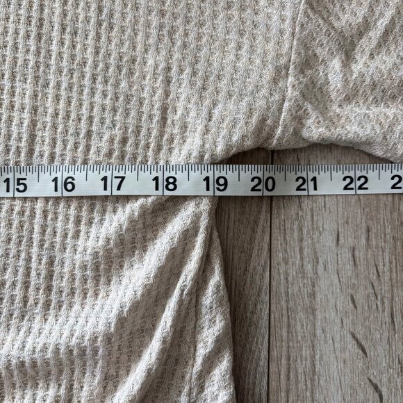 Eddie Bauer Waffle Knit Thermal Tie Front Button Up T-Shirt Womens SM Cabincore - Picture 10 of 13